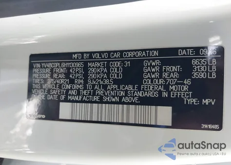 2017 Volvo Xc90 Hybrid T8 Inscription from USA, damaged, VIN YV4BC0PL6H1130965